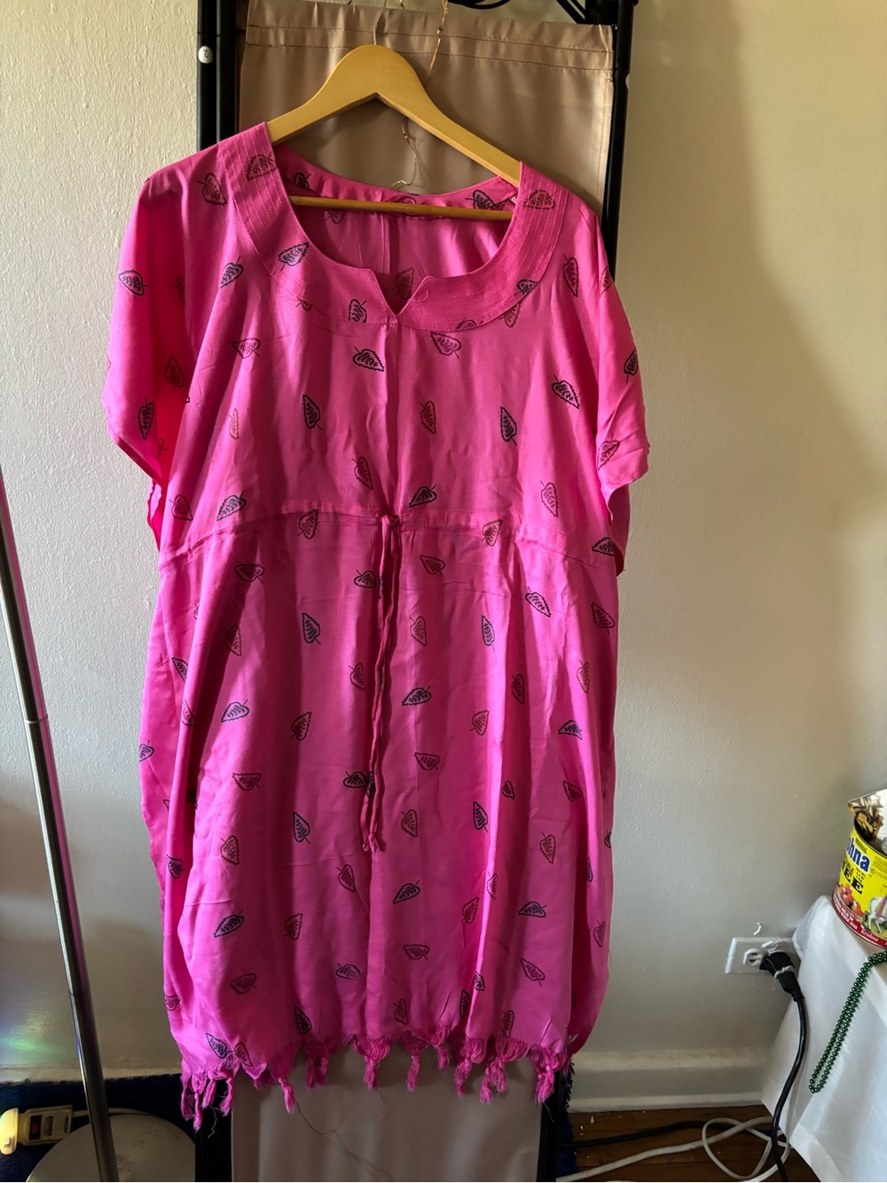 Bright Pink kaftan, Tunic Dress.